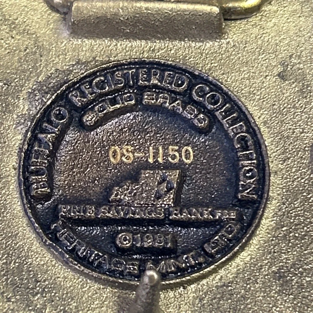 Erie Canal Buffalo NY State Solid Brass Belt‎ Buckle Heritage Mint Vintage 1981